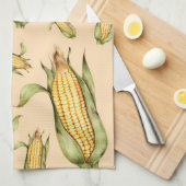 Linge De Cuisine Maïs sur le Motif Cob (Quart Plié)