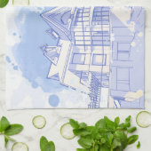 Linge De Cuisine maison : aspiration d'aquarelle (Plié)