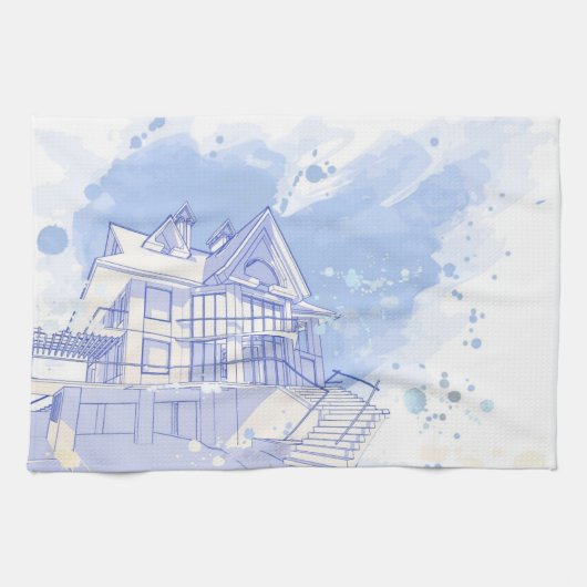 Linge De Cuisine maison : aspiration d'aquarelle (Horizontal)