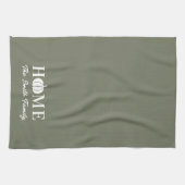Linge De Cuisine Maison d'automne sage Citrouille blanche Nom de fa (Horizontal)