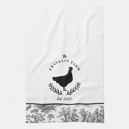 Linge De Cuisine Maison de campagne de poulet personnalisée Pays de (Vertical)