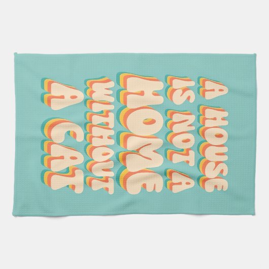 Linge De Cuisine Maison de chat (Horizontal)