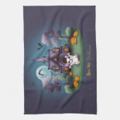 Linge De Cuisine Maison de Halloween des citrouilles fantômes (Vertical)