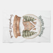 Linge De Cuisine Maison de pain d'épice Noël Globe des neiges (Horizontal)