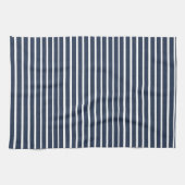 Linge De Cuisine Maison de plage à rayures bleu marine blanc (Horizontal)