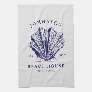 Linge De Cuisine Maison de plage rustique Nom de famille Nautique