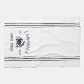 Linge De Cuisine Maison de Shore Personnalisée Marine & Crabe Rusti (Horizontal)