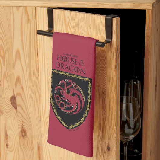 Linge De Cuisine MAISON DU DRAGON | Maison Targaryen Crest (Pliage en tiers)