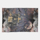 Linge De Cuisine Maison hantée | Arbre à Pleines lunes Éffrayantes  (Horizontal)