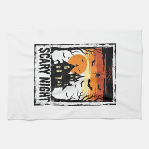 Linge De Cuisine Maison hantée de nuit effrayante Chemise Halloween
