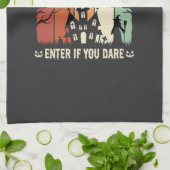 Linge De Cuisine Maison Hantée Fantôme d'Halloween Arrive (Plié)
