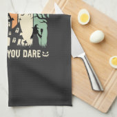 Linge De Cuisine Maison Hantée Fantôme d'Halloween Arrive (Quart Plié)