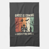 Linge De Cuisine Maison Hantée Fantôme d'Halloween Arrive (Vertical)