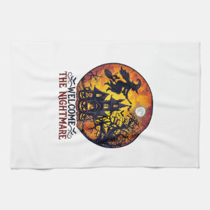 Linge De Cuisine Maison Hantée Halloween Bienvenue Cauchemar Volant