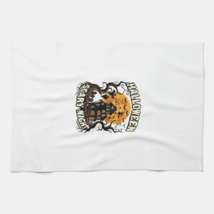 Linge De Cuisine Maison Hantée Nuit Effrayante Halloween Pleine Lun