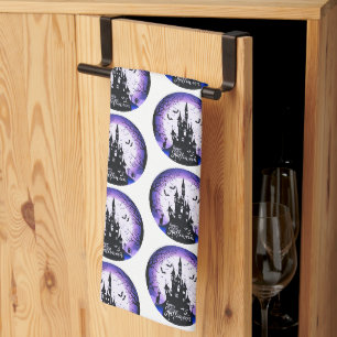 Linge De Cuisine Maison Hantée Pleine Lune Chauves-souris Joyeux Ha