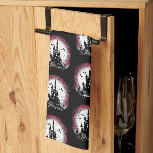 Linge De Cuisine Maison hantée pleine lune chauves-souris Joyeux Ha