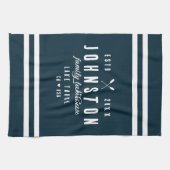 Linge De Cuisine Maison Rustique moderne | Marine White (Horizontal)