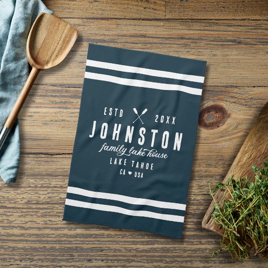 Linge De Cuisine Maison Rustique moderne | Marine White