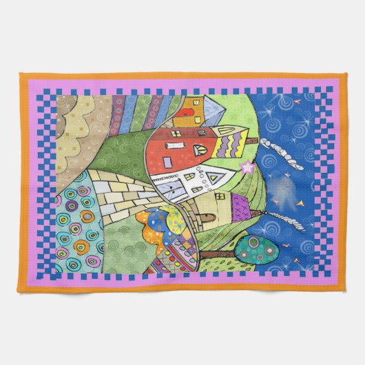 Linge De Cuisine Maisons d'art folklorique branchées (Horizontal)