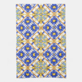 Linge De Cuisine Majolica, tuiles méditerranéennes, (Vertical)