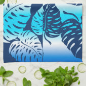 Linge De Cuisine Makua Monstera Hawaiian Stripe Blend Kitchen Towen (Plié)