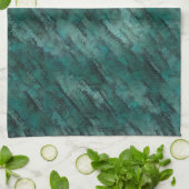Linge De Cuisine Mal fait maçonnerie cyan (Plié)