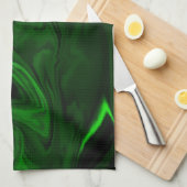 Linge De Cuisine malachite vert texture (Quart Plié)