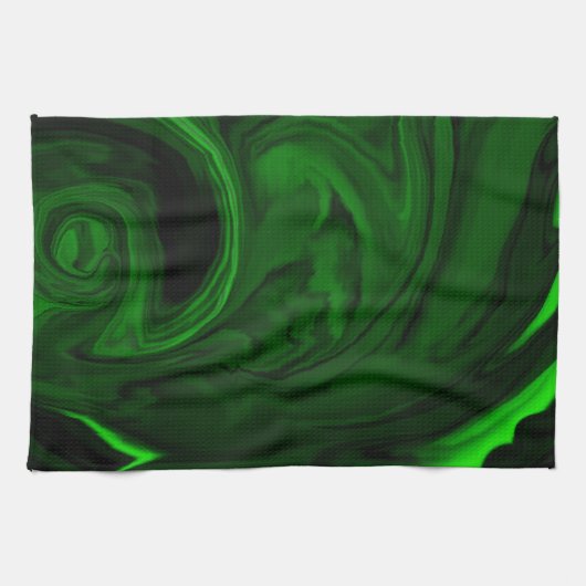Linge De Cuisine malachite vert texture (Horizontal)