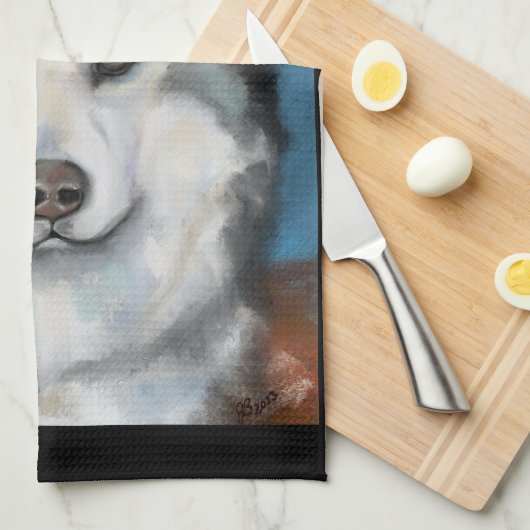 Linge De Cuisine Malamute d'Alaska (Quart Plié)