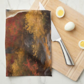 Linge De Cuisine Malamute en Alaska à l'automne Feuilles automne in (Quart Plié)