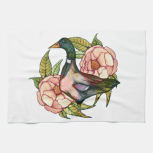 Linge De Cuisine Mallard Duck Peony Amateurs de nature
