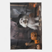 Linge De Cuisine Maltais Citrouille Halloween effroi (Vertical)