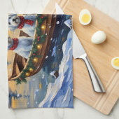 Linge De Cuisine Maltese Christmas Boat Holiday (Quart Plié)