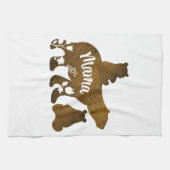 Linge De Cuisine Mama Bear avec 2 Cubs Maman de deux (Horizontal)