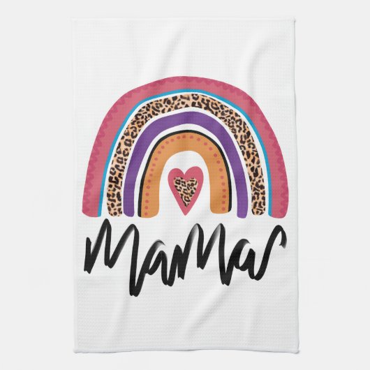 Linge De Cuisine Mama Leopard Rainbow (Vertical)