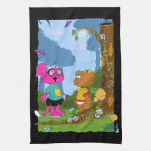 Linge De Cuisine MAMAMACANZ Chat rose et ours Brown