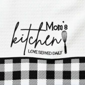 Linge De Cuisine Maman Amour Servi Recette Noir Blanc Buffalo Plaid