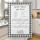 Linge De Cuisine Maman Amour Servi Recette Noir Blanc Buffalo Plaid