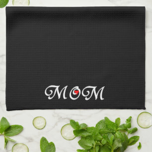 Linge De Cuisine Maman au coeur rouge