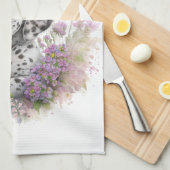 Linge De Cuisine Maman Dalmatien Fleurie (Quart Plié)