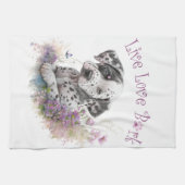 Linge De Cuisine Maman Dalmatien Fleurie (Horizontal)