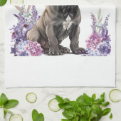 Linge De Cuisine Maman de Cane Corso Fleurie (Plié)