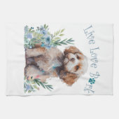 Linge De Cuisine Maman de Cockapoo Fleurie (Horizontal)
