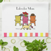 Linge De Cuisine Maman de Labrador au Poolside (Plié)