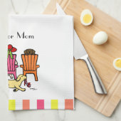 Linge De Cuisine Maman de Labrador au Poolside (Quart Plié)