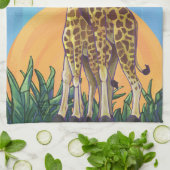 Linge De Cuisine Maman et bébé de girafe (Plié)