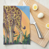 Linge De Cuisine Maman et bébé de girafe (Quart Plié)