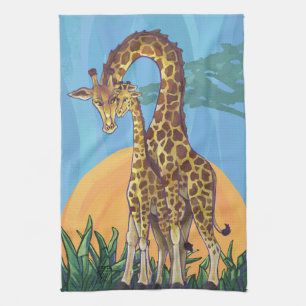 Linge De Cuisine Maman et bébé de girafe