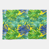 Linge De Cuisine Maman Été Tropical Feuilles Vert Jaune (Horizontal)